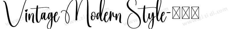 Vintage Modern Style字体转换